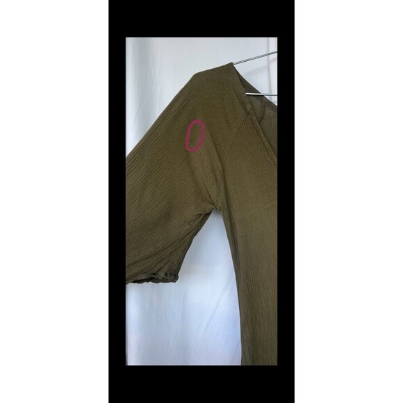 Cleobella Moss Green Lace Up Mini Dress Flare Sleeve Forest Fairy Goblin Witch - Picture 3 of 10